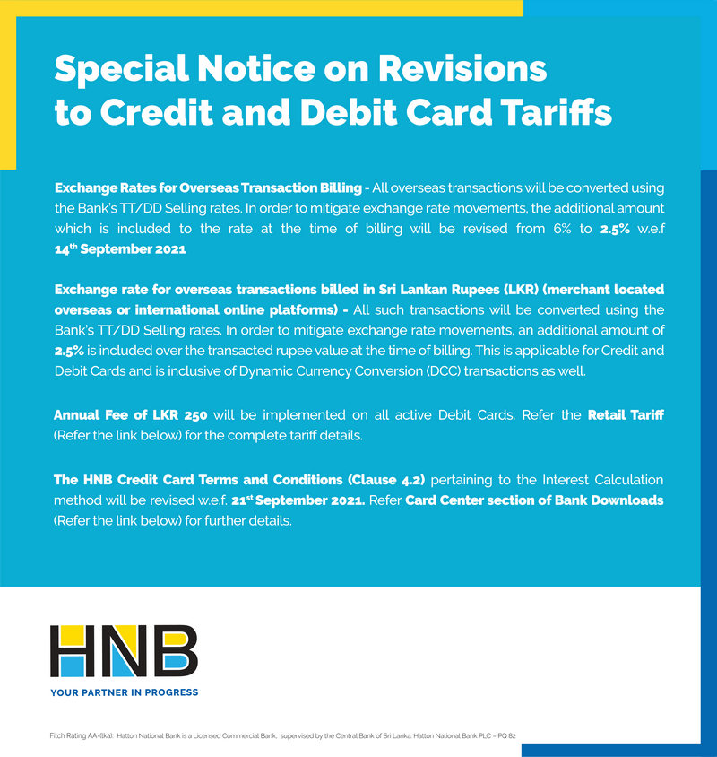 HNB Private Bank | Special Notices